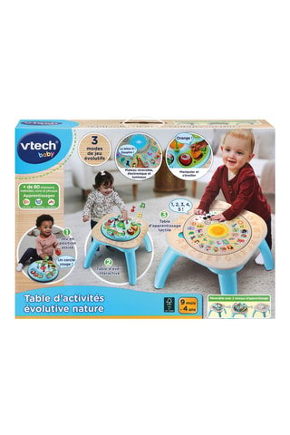 Table d'activités évolutive en bois - Dès 9 mois à 4 ans