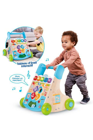 Trotteur interactif en bois - Dès 9 mois