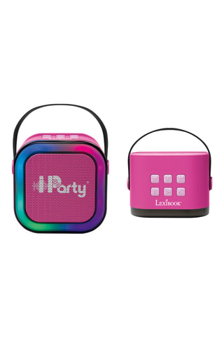 Enceinte Karaoké Portable avec 2 microphones sans fil - Rose