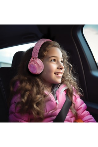 Casque audio fil 2-en-1 - Rose