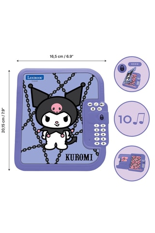 Journal intime électronique avec coffre-fort Kuromi - Dès 6 ans