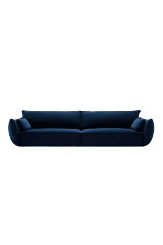Canapé Vanda - Bleu marine - 4 places - Tissu velours