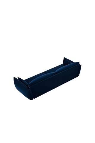 Canapé Vanda - Bleu marine - 4 places - Tissu velours
