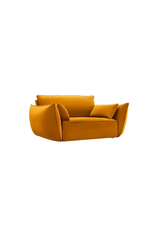 Fauteuil Vanda - Jaune - Tissu velours