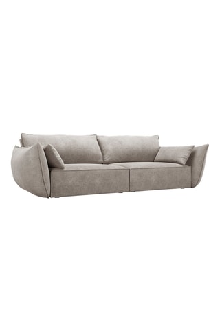 Canapé Vanda - Gris clair - 3 places - Tissu chenille