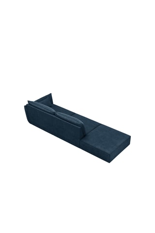 Canapé Vanda - Bleu roi - 4 places - Tissu chenille