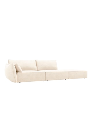 Canapé Vanda - Beige clair - 4 places - Tissu chenille