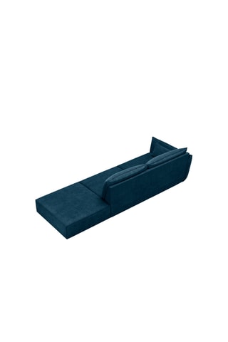 Canapé Vanda - Bleu roi - 4 places - Tissu chenille