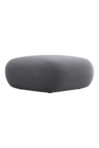 Pouf Nolio - Gris - En tissu velours