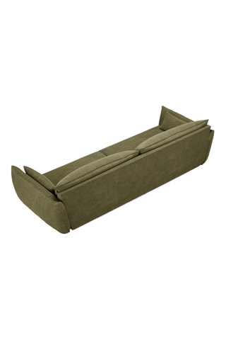 Canapé Vanda - Vert foncé - 4 places - En tissu chenille