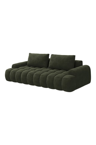 Canapé convertible Orchid - Vert foncé - 4 places - Toucher velours