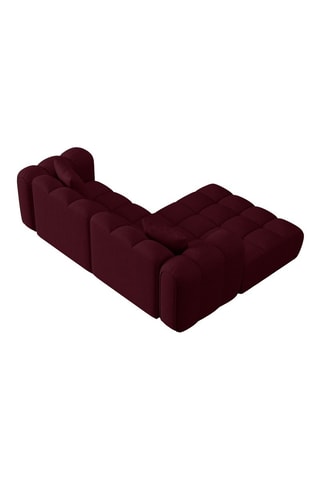 Canapé d'angle gauche - Bordeaux - 3 places - En tissu chenille