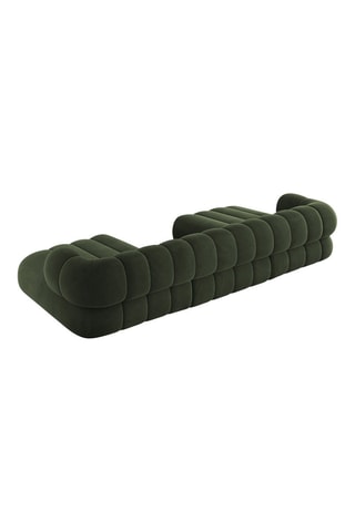 Canapé panoramique Koge - Vert foncé - 6 places - En polyester