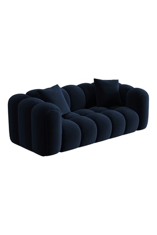 Canapé Astro - Bleu roi - 3 places - En tissu velours