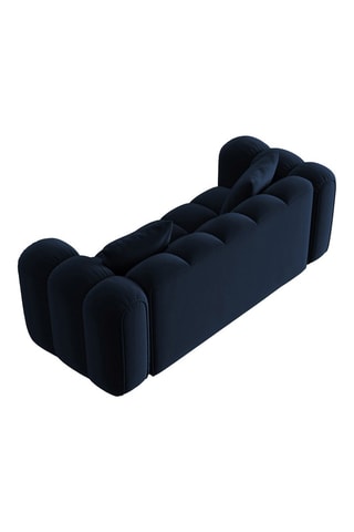 Canapé Astro - Bleu roi - 3 places - En tissu velours