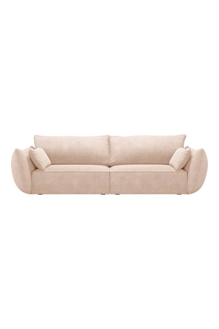 Canapé Vanda - Beige - 3 places - En tissu chenille