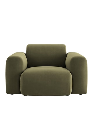 Fauteuil Nolio - Kaki - Toucher velours