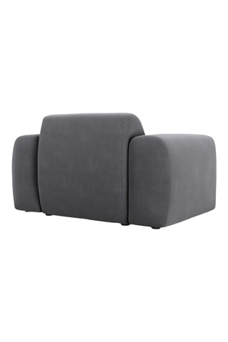 Fauteuil Nolio - Gris - En tissu velours