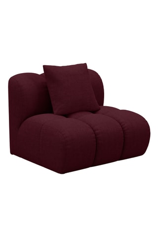 Chauffeuse Astro - Bordeaux - 1 place - En tissu chenille et tissu structure