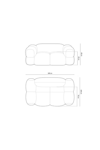 Canapé Glovers - Beige - 2 places - En polyester