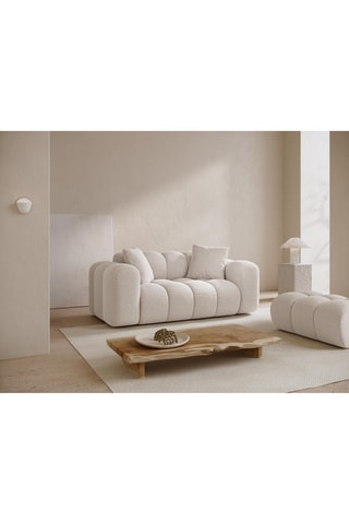 Canapé Treno - Beige clair - 2 places - En synthétique