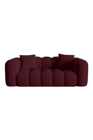 Canapé Astro - Bordeaux - 3 places - En tissu chenille