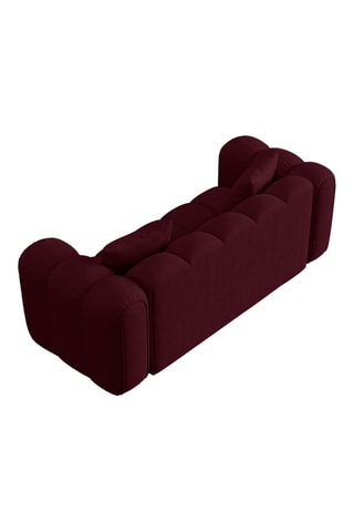 Canapé Astro - Bordeaux - 3 places - En tissu chenille