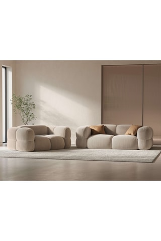Canapé Glovers - Beige - 3 places - En polyester