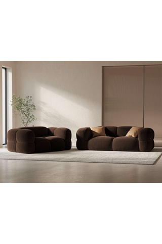 Canapé Glovers - Marron - 3 places - En polyester