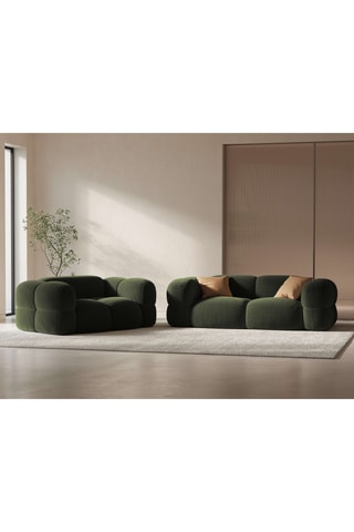 Canapé Glovers - Vert foncé - 3 places - En polyester