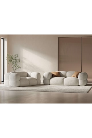 Canapé Glovers - Beige - 3 places - En polyester