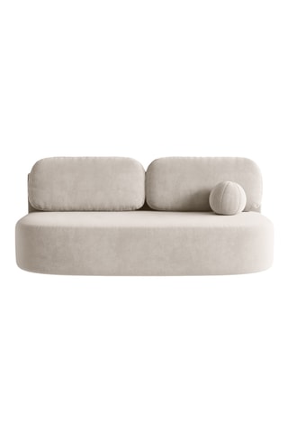 Canapé convertible Sophia - Beige - 3 places - En tissu velours