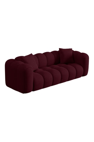 Canapé Astro - Bordeaux - 4 places - En tissu chenille