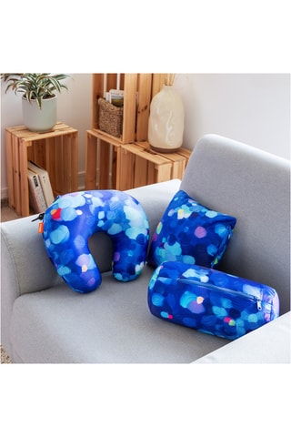 Reiskussen Pilow Pilow -  Felblauw - 39 x 31 x 15 cm - Blauw