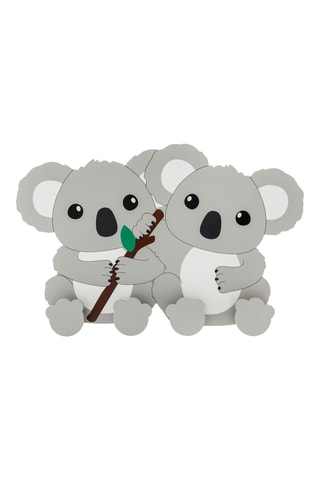 Perchero mural de madera Zoohook - 42 x 27,5 x 1 cm - Gris