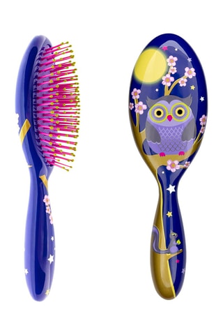 Cepillo para el pelo Ladypop Large Blue Owl - Azul y rosa