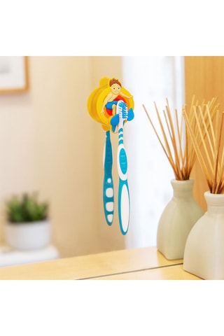 Portacepillos de dientes mural Ani-Toothi Surf boy - Amarillo y azul
