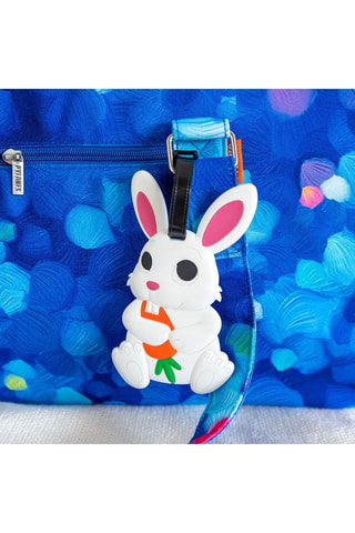 Bagagelabel Ani-luggage - 15 x 8,5 x 0,4 cm - Wit