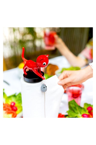 Keukenrolhouder Charoule Rood en Grijs