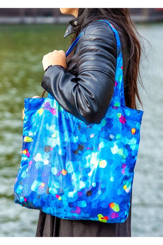 Bolsa de la compra y monedero Bleu Palette - Azul
