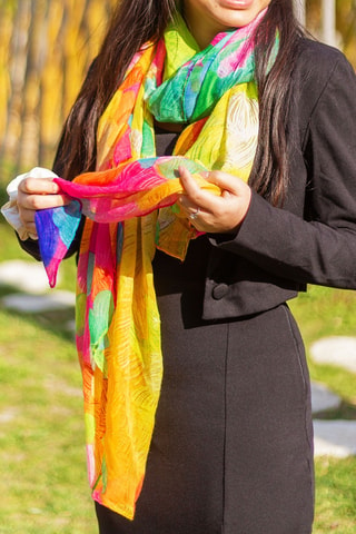 Sjaal Balade Geel - Multicolor