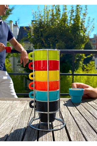 6 tazas de café de cerámica Cafe Stretto - 7 cl