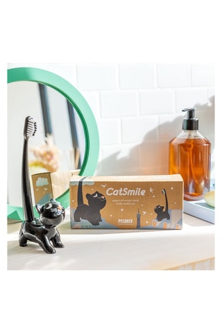 Portacepillos de dientes Catsmille - Negro