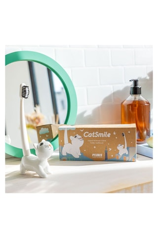 Portacepillos de dientes Catsmille - Blanco