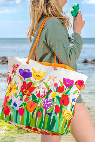 Bolsa de la compra Tulipes - Blanco