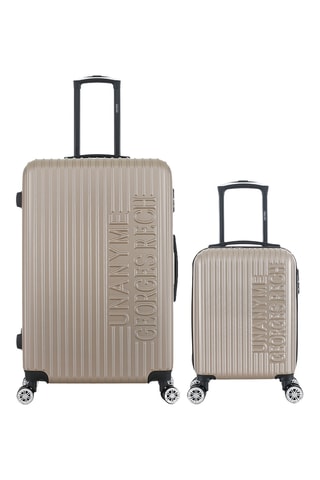Lowcost Handbagagetrolley en Grote Trolley Venise (XS/L) - 47/76,5 cm - Beige