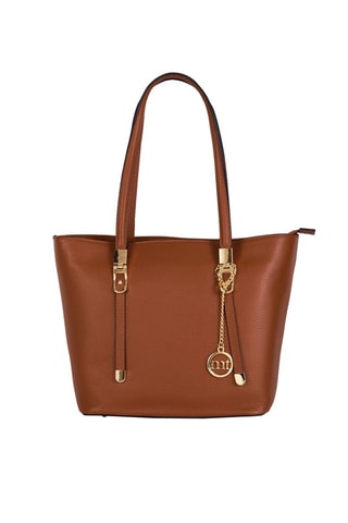 Bolso shopper de piel Cesena - Marrón