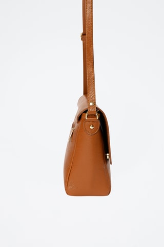 Bandolera de piel Zanzur - Marrón