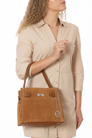 Bolso de piel Terraggio - Marrón