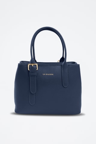 Borsa a mano in pelle - Navy